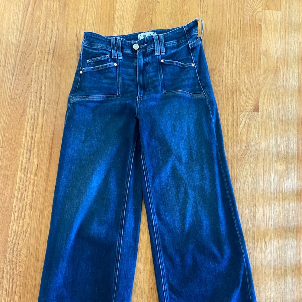 PAIGE Anessa High Rise Wide Leg Crop Jeans in Amoroso - Picture 3 of 6